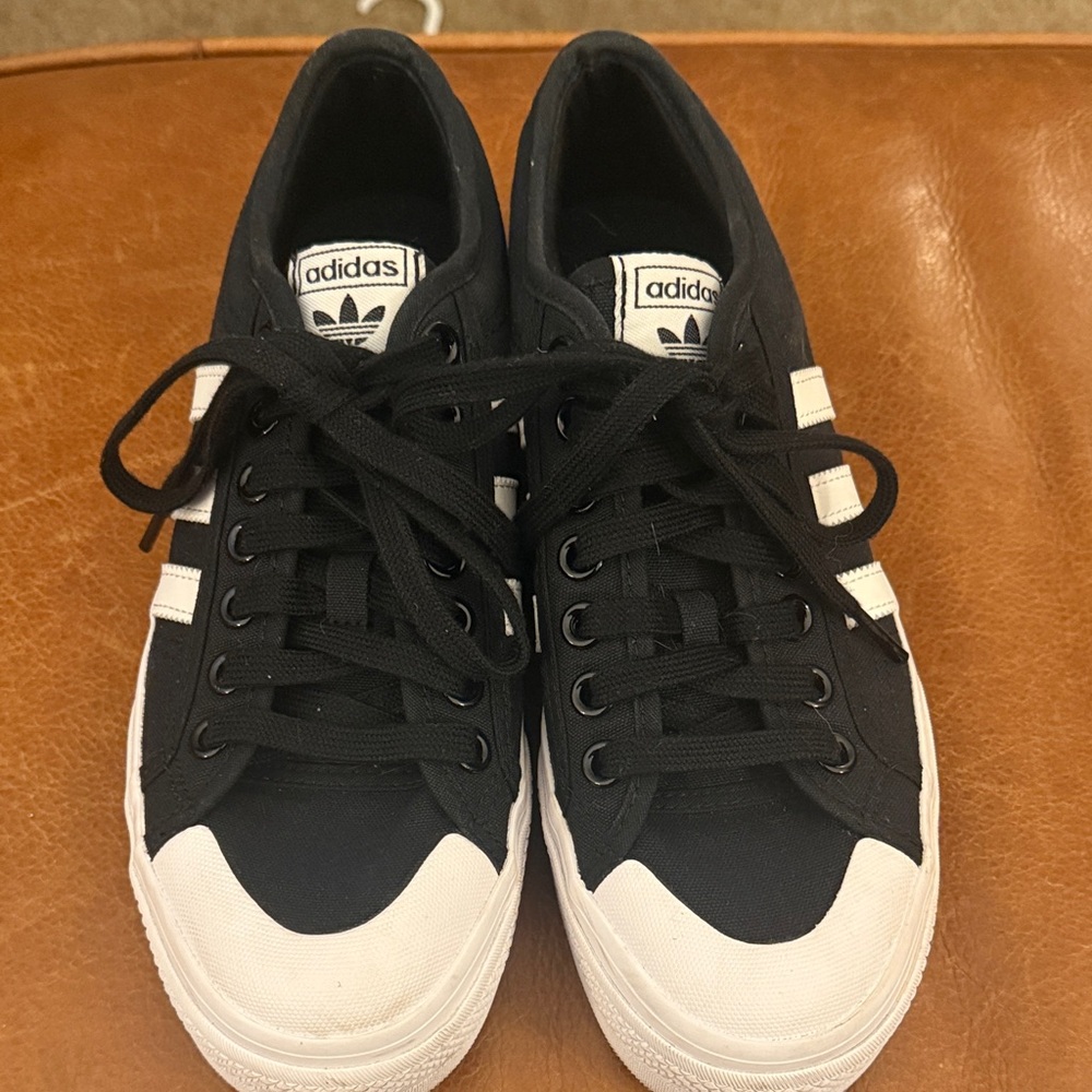 Adidas Nizza Platform Black White Sneaker Tennis Shoes Women’s Size 9